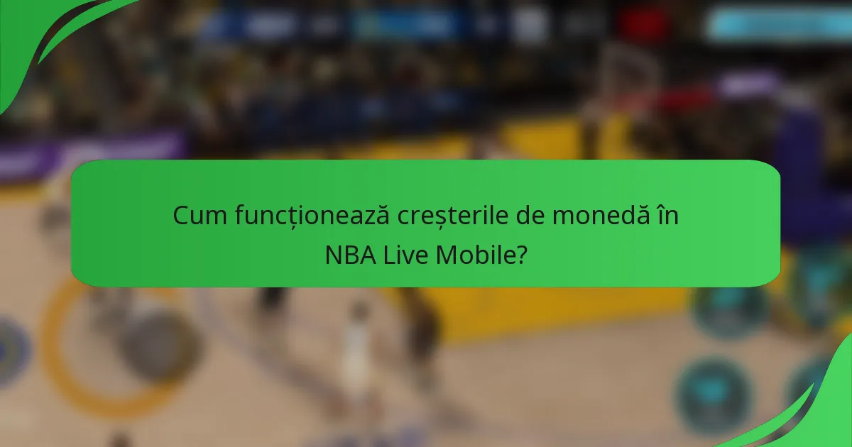 Cum funcționează creșterile de monedă în NBA Live Mobile?