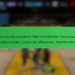 Coduri de răscumpărare NBA Live Mobile: Concursuri pe rețelele sociale, Coduri de influenceri, Pachete bonus