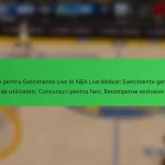 Premii pentru Evenimente Live în NBA Live Mobile: Evenimente generate de utilizatori, Concursuri pentru fani, Recompense exclusive