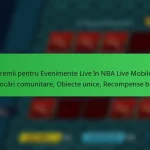 Premii pentru Evenimente Live în NBA Live Mobile: Provocări comunitare, Obiecte unice, Recompense bonus